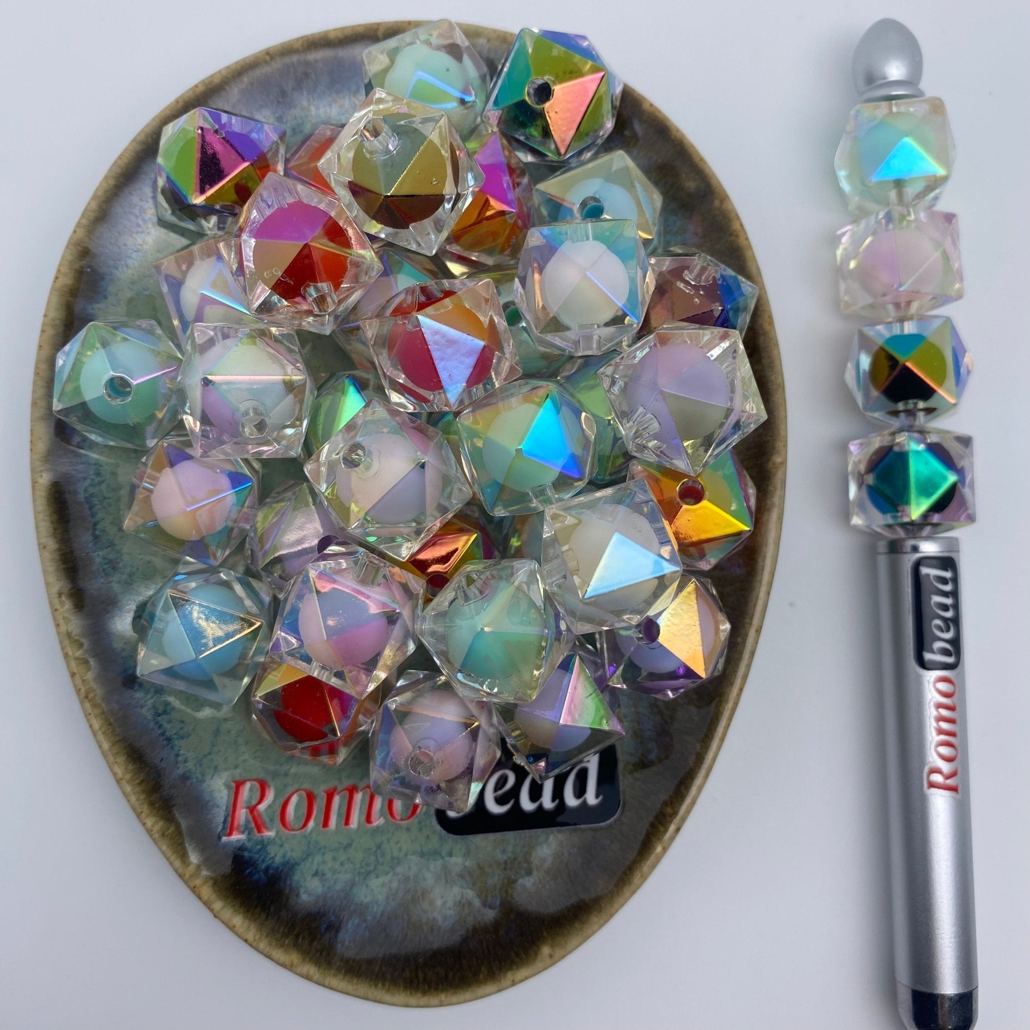 101. double layer diamond clear uv beads - Romo bead